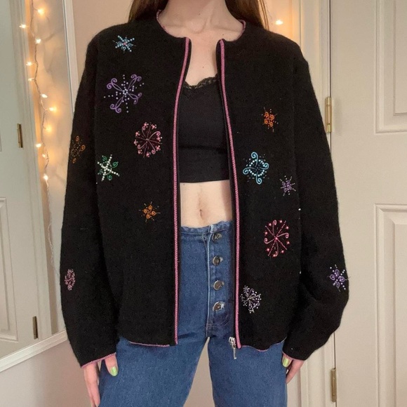 Zip Up Wool Sweater - Picture 5 of 10